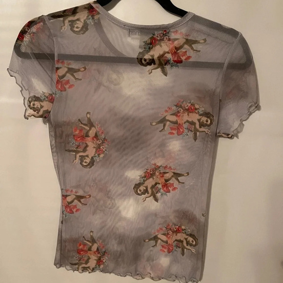 Polly & Esther Vintage Style Sheer Top - Picture 3 of 3